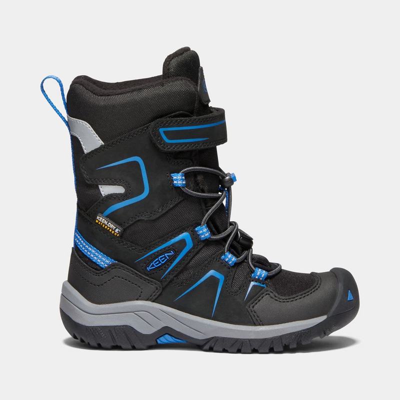 Botas De Nieve Keen Levo Waterproof Invierno Para Niños Negros/Azules - Botas Keen Mexico (201469-GN